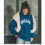 ［Blue］ | ＼新色登場／ヘビーウェイト裏起毛カレッジスウェットトップス | coca