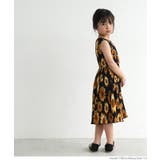 キッズ 親子お揃い楊柳プリーツひまわり柄ワンピース | coca | 詳細画像5