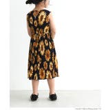 キッズ 親子お揃い楊柳プリーツひまわり柄ワンピース | coca | 詳細画像8