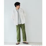 メンズシアサッカーストライプ開襟シャツ | coca | 詳細画像4