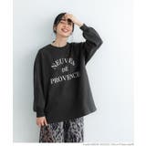 ［Charcoal］ | ミニ裏毛プリントスウェット | coca