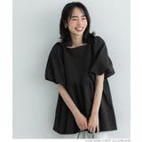 ［Black］ | ダイヤエンボスブラウス | coca