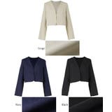 ノーカラーショートジャケット | coca | 詳細画像17