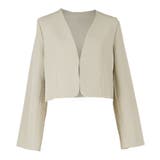 ノーカラーショートジャケット | coca | 詳細画像3