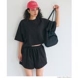 ［Black］ | しっかり裏毛スウェットショートパンツ | coca