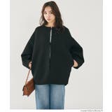 ［Black］ | 【セレモニー】バウンススウェットノーカラーコート | coca