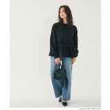 ［Black］ | ホイップフリルブラウス | coca