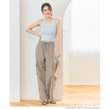 ［Lt.Beige］ | リネン風カーゴパンツ | coca