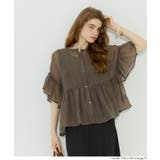 [Dk.Beige] | 【26ss新色登場】シアー素材が涼しげに映える、シアーフリルブラウス【田中里奈様… | coca