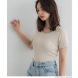 とろみリブUネックTシャツ レディース | coca | 詳細画像13