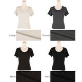 とろみリブUネックTシャツ レディース | coca | 詳細画像28