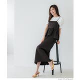 ［Brown］ | 【新色追加！】ツイルペプラムキャミワンピース | coca