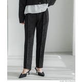 ［Black］ | フロッキーテーパードパンツ レディース | coca
