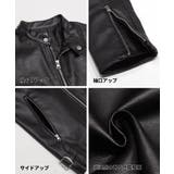 フェイクレザーシングルライダースジャケット | coca | 詳細画像11 
