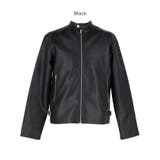 フェイクレザーシングルライダースジャケット | coca | 詳細画像12 