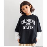 ［Black］ | 長袖レイヤードTシャツ キッズ | coca