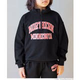 ［Black］ | 裏毛カレッジハーフジップトップス キッズ | coca