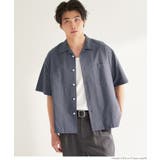 ［Charcoal］ | リネンブレンド開襟半袖シャツ メンズ レディース | coca