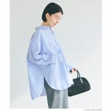 タイプライターストライプオーバーシャツ レディース | coca | 詳細画像13