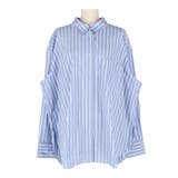 タイプライターストライプオーバーシャツ レディース | coca | 詳細画像3