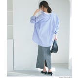 タイプライターストライプオーバーシャツ レディース | coca | 詳細画像8