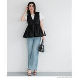 Vネックギャザーベスト レディース | coca | 詳細画像13