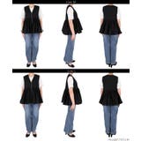 Vネックギャザーベスト レディース | coca | 詳細画像19