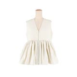 Vネックギャザーベスト レディース | coca | 詳細画像2