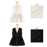 Vネックギャザーベスト レディース | coca | 詳細画像21