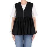 Vネックギャザーベスト レディース | coca | 詳細画像4