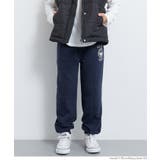 ［Navy］ | 裏毛プリント裾リブジョガーパンツ キッズ | coca