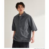［Charcoal］ | ワッシャーナイロン半袖シャツ メンズ | coca
