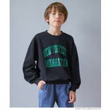 ［Black］ | 裏毛ガゼットカレッジロゴトップス キッズ | coca