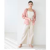 ［Lt.beige］ | オックスストライプワイドパンツ レディース | coca