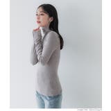 リブニットタートルネックトップス レディース | coca | 詳細画像21