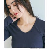 リブＶネックトップス レディース | coca | 詳細画像23 