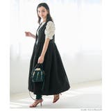 Vネックジップアップドレス レディース | coca | 詳細画像9