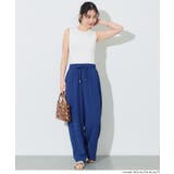 ［Dk.blue］ | 【接触冷感 イージーケア】セットアップ対応！とろみツイルイージーワイドパンツ〈2… | coca