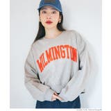 ［Gray］ | ヘビーウェイト刺繍スウェットトップス レディース | coca