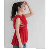 チュールVネックトップス レディース | coca | 詳細画像13