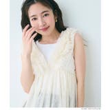 チュールVネックトップス レディース | coca | 詳細画像24
