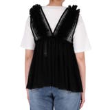 チュールVネックトップス レディース | coca | 詳細画像8