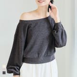【新色追加】裏毛オフショルダースウェット | coca | 詳細画像1 