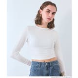 ［White］ | リブクロップドトップス レディース | coca