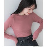 ［Pink］ | リブクロップドトップス レディース | coca