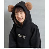 ［Black］ | 裏起毛クマ耳プルパーカー キッズ | coca