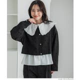 ［Black］ | フロッキードットジャケット レディース | coca
