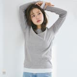 レイヤード長袖カットソー | coca | 詳細画像1