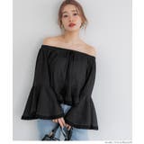 ［Black］ | レースクロップドブラウス レディース | coca