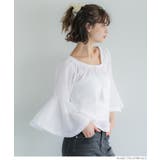 ［White］ | レースクロップドブラウス レディース | coca